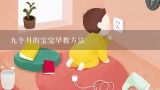 九个月的宝宝早教方法,九个月的宝宝早教方法和内容