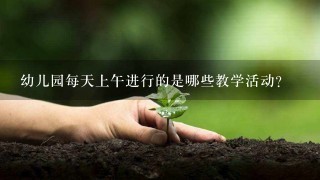 幼儿园每天上午进行的是哪些教学活动？