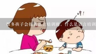 很多孩子会报名语言培训班，什么是语言培训班？