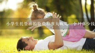 小学生托管班的收费标准大概是一个月多少钱？