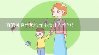 育婴师资格证的样本是什么样的？