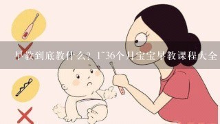 早教到底教什么？1~36个月宝宝早教课程大全