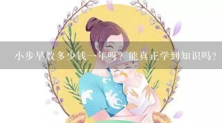 小步早教多少钱一年呀？能真正学到知识吗？