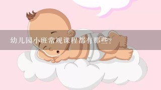 幼儿园小班常规课程都有那些？