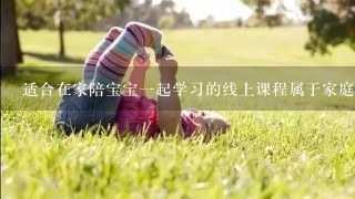 适合在家陪宝宝一起学习的线上课程属于家庭早教的哪个品牌比较好？