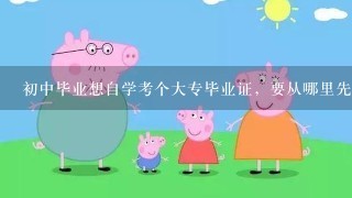 初中毕业想自学考个大专毕业证，要从哪里先入手？