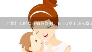 早教什么时候开始最好啊，孩子3岁了还来得及吗？巧虎早教的产品怎么样？