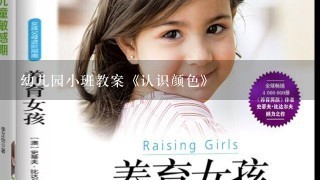 幼儿园小班教案《认识颜色》